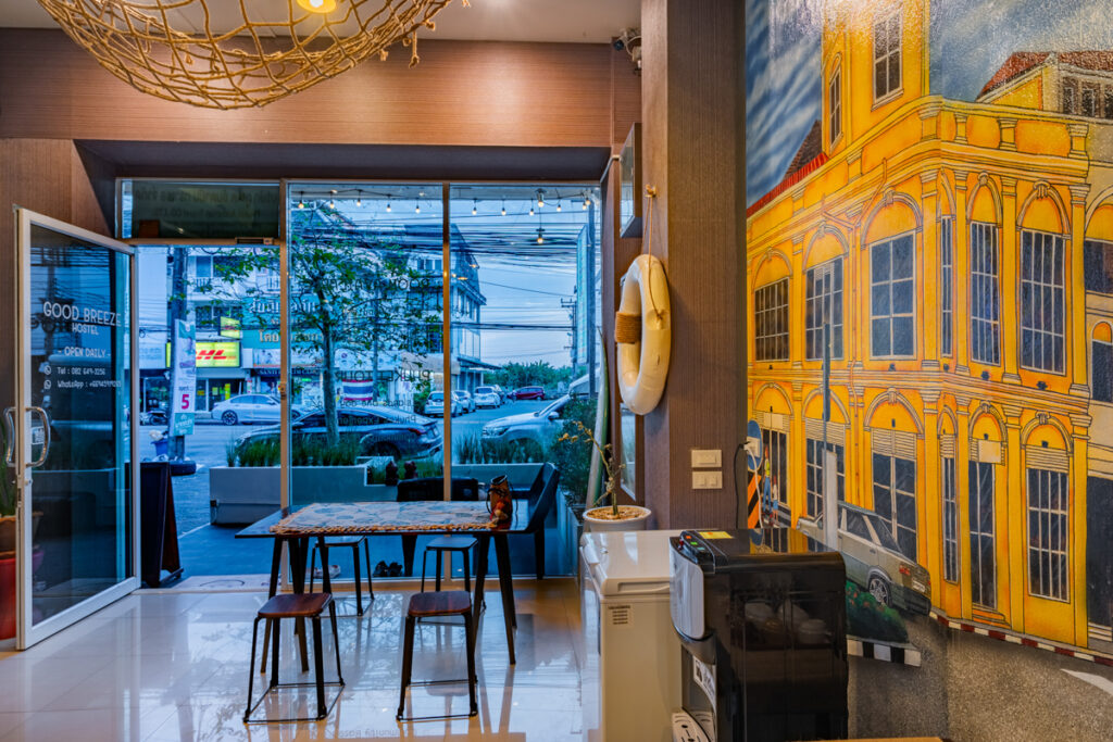 Good Breeze Hostel interior — boutique hostel in Old Phuket Town